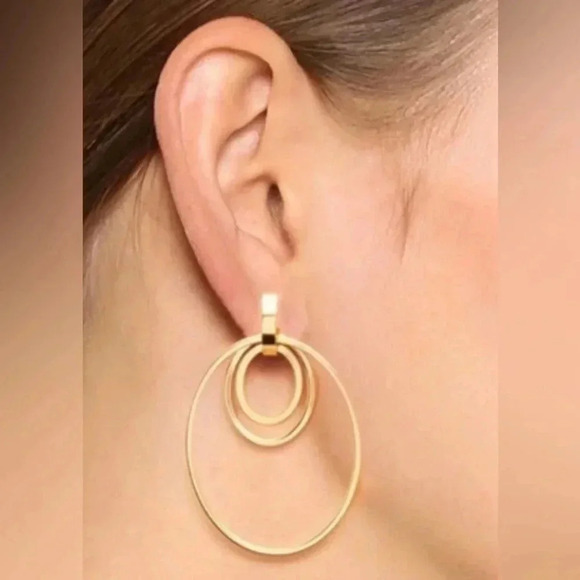 Vita Fede Gold Multi-style Cassio Earrings, New - Picture 2 of 4